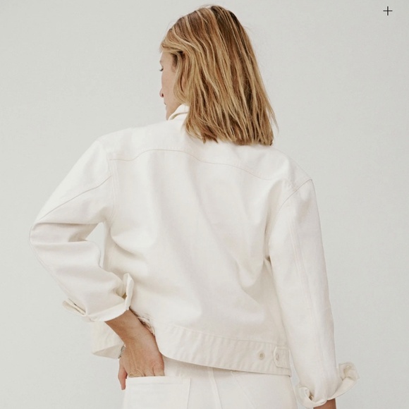 Buck Mason Rider Jacket - White Denim Jacket - Size Large - Picture 4 of 9